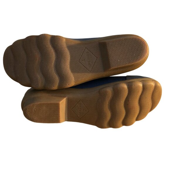 Sperry Womens Duck Boots 10 M Leather Upper Blue Waterproof Rubber Rain Garden - Picture 13 of 14